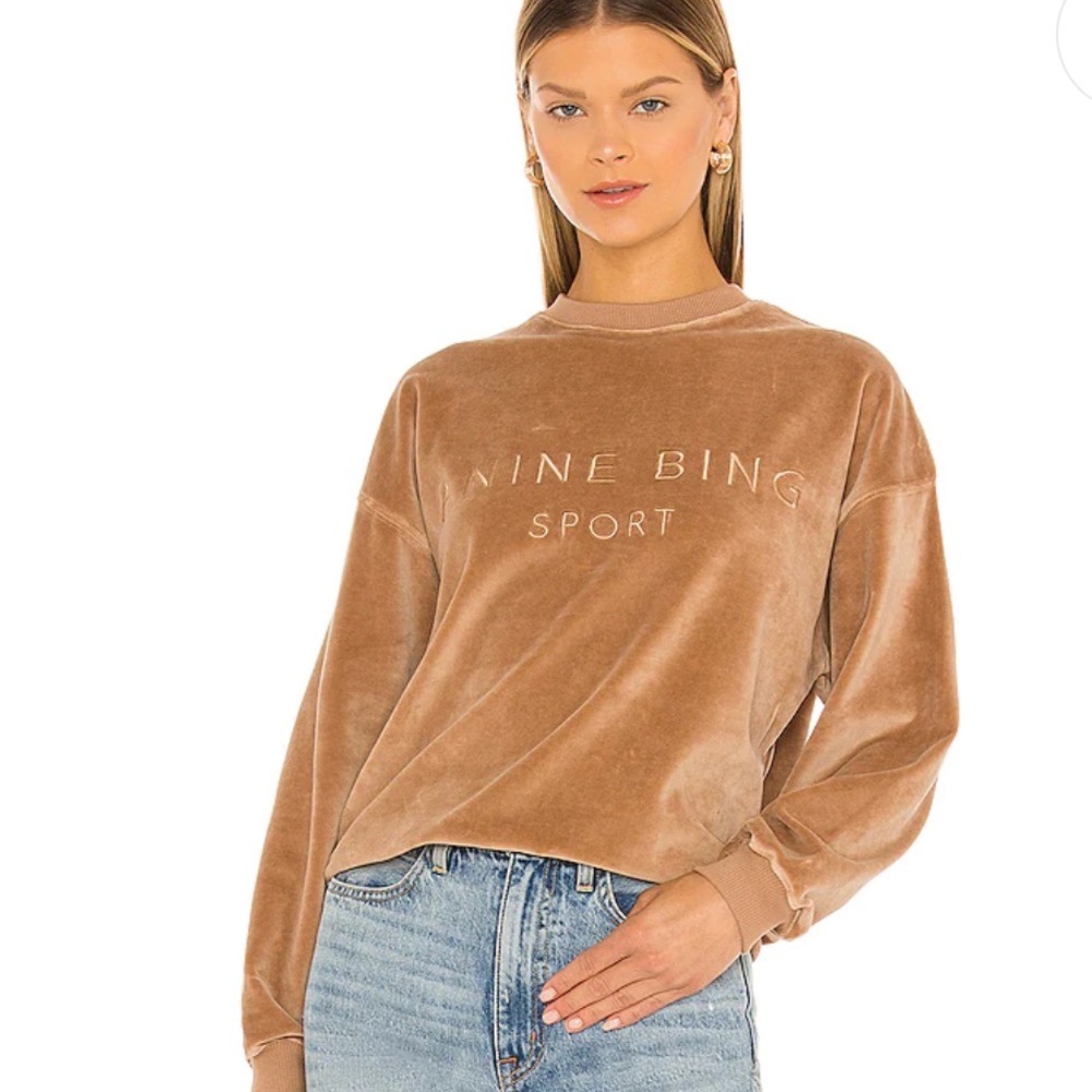 ANINE BING Sport Evan Sweatshirt in Taupe